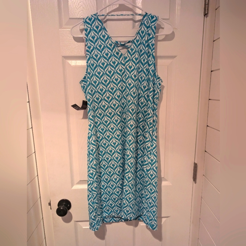 NWT cute teal and white dress!